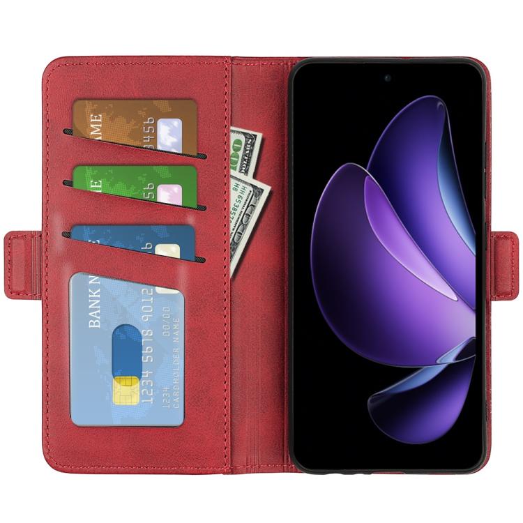 For OPPO Reno13 F Dual-side Magnetic Buckle Horizontal Flip Leather Phone Case