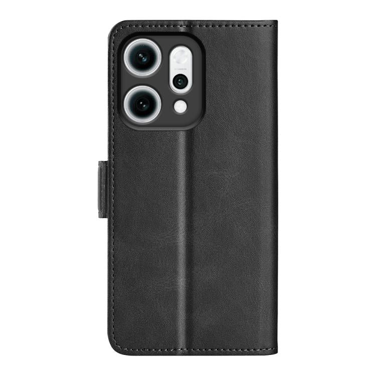 For OPPO Reno14 5G Global Dual-side Magnetic Buckle Horizontal Flip Leather Phone Case