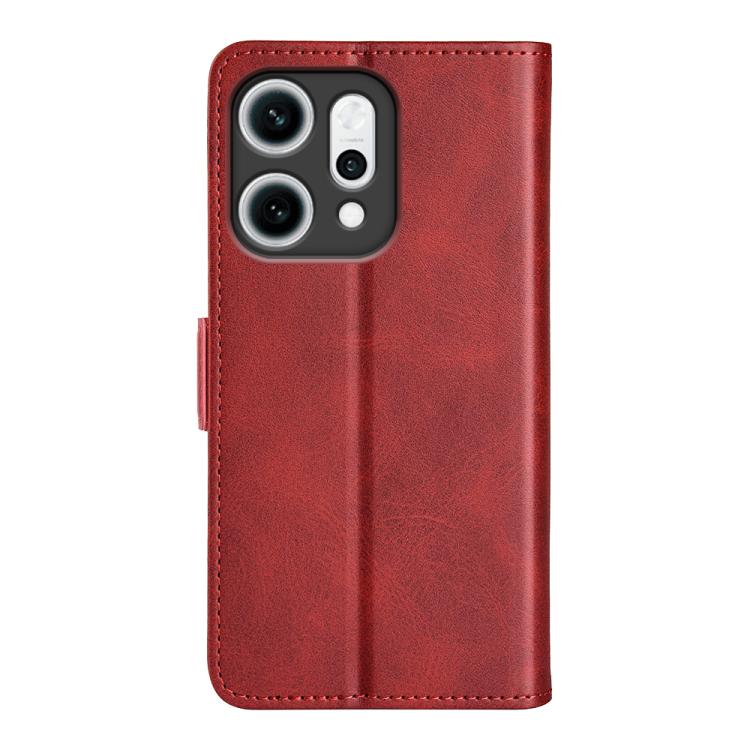 For OPPO Reno14 5G Global Dual-side Magnetic Buckle Horizontal Flip Leather Phone Case