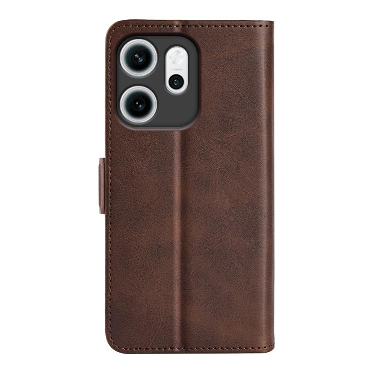For OPPO Reno14 F 5G Dual-side Magnetic Buckle Horizontal Flip Leather Phone Case