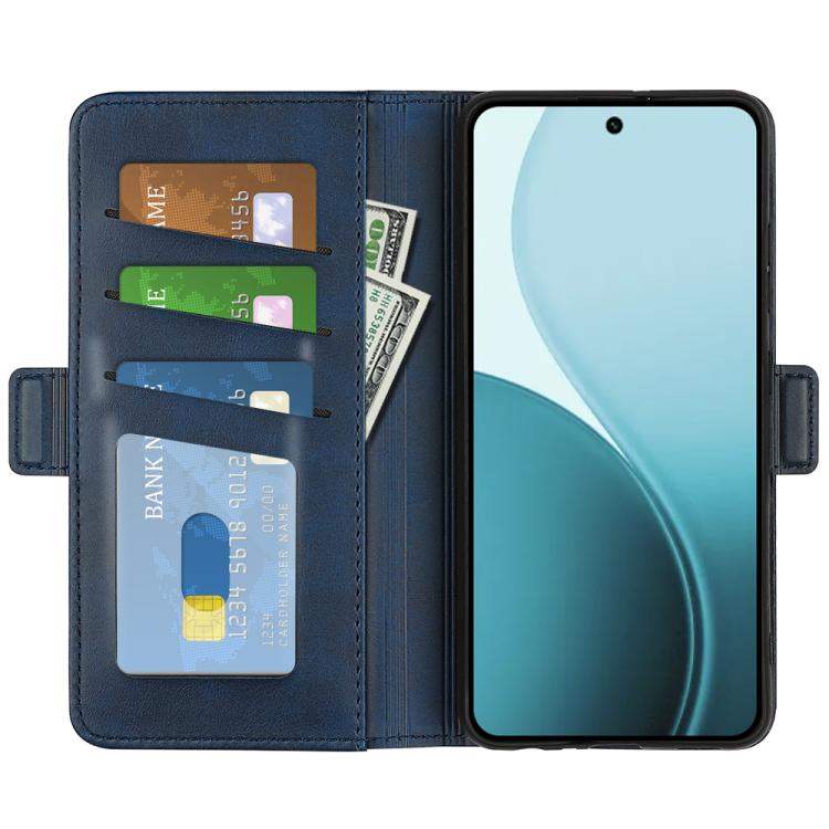 For OPPO Reno14 F 5G Dual-side Magnetic Buckle Horizontal Flip Leather Phone Case