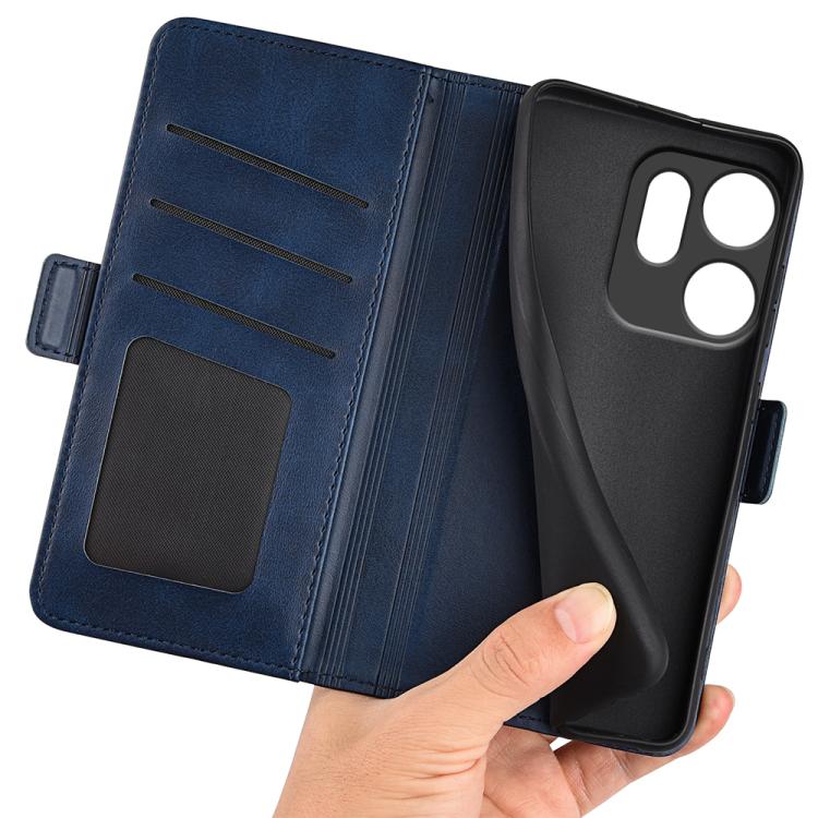 For OPPO Reno14 F 5G Dual-side Magnetic Buckle Horizontal Flip Leather Phone Case