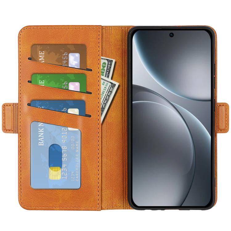 For OPPO Find X9 Dual-side Magnetic Buckle Horizontal Flip Leather Phone Case