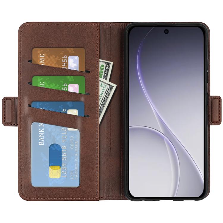 For OPPO Reno15 F 5G Dual-side Magnetic Buckle Horizontal Flip Leather Phone Case