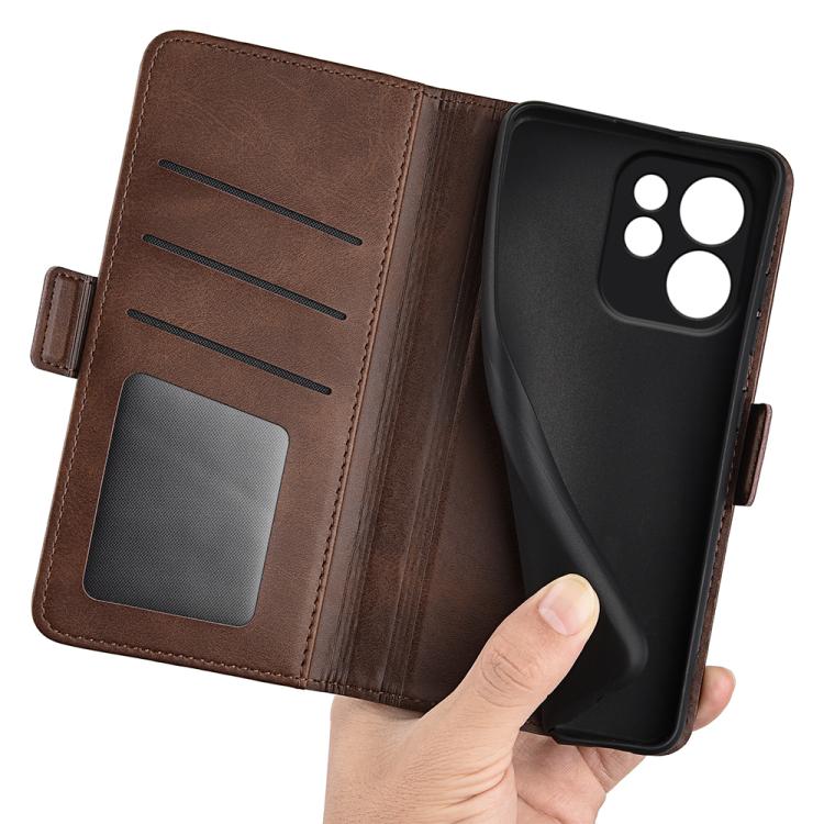 For OPPO Reno15 F 5G Dual-side Magnetic Buckle Horizontal Flip Leather Phone Case