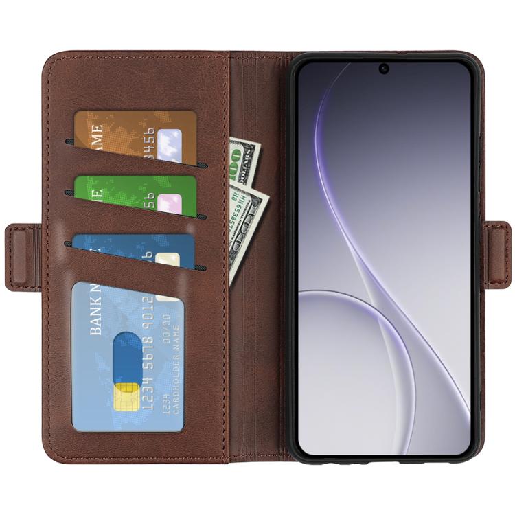 For OPPO Reno15 Pro Global Dual-side Magnetic Buckle Horizontal Flip Leather Phone Case