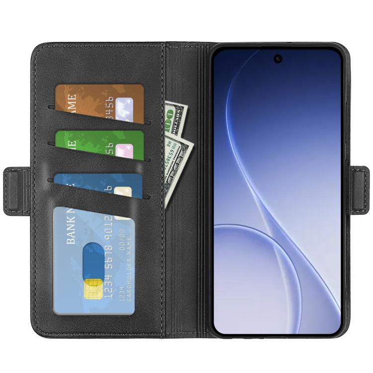 For OPPO Reno15 5G Global Dual-side Magnetic Buckle Horizontal Flip Leather Phone Case