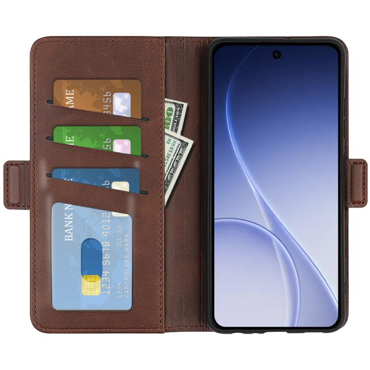For OPPO Reno15 5G Global Dual-side Magnetic Buckle Horizontal Flip Leather Phone Case
