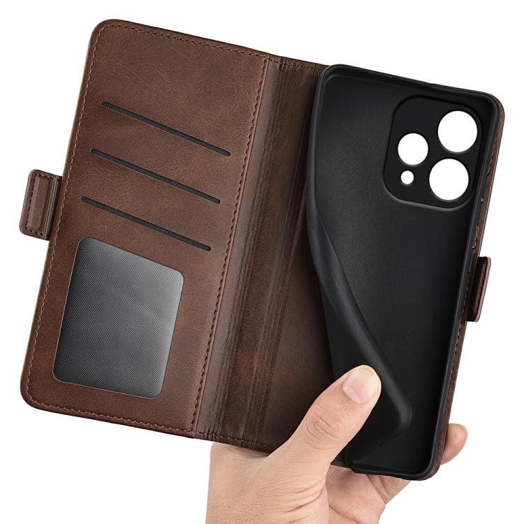 For OPPO Reno15 5G Global Dual-side Magnetic Buckle Horizontal Flip Leather Phone Case