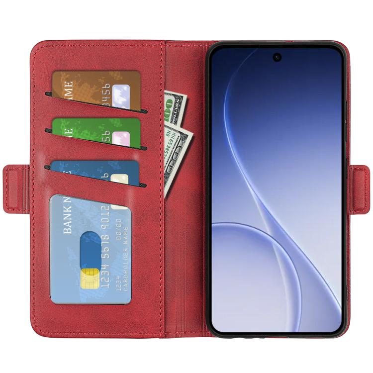 For OPPO Reno15 5G Global Dual-side Magnetic Buckle Horizontal Flip Leather Phone Case