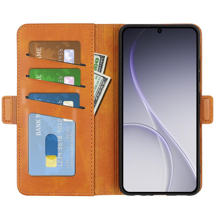 For OPPO Reno15 Pro Max Global Dual-side Magnetic Buckle Horizontal Flip Leather Phone Case