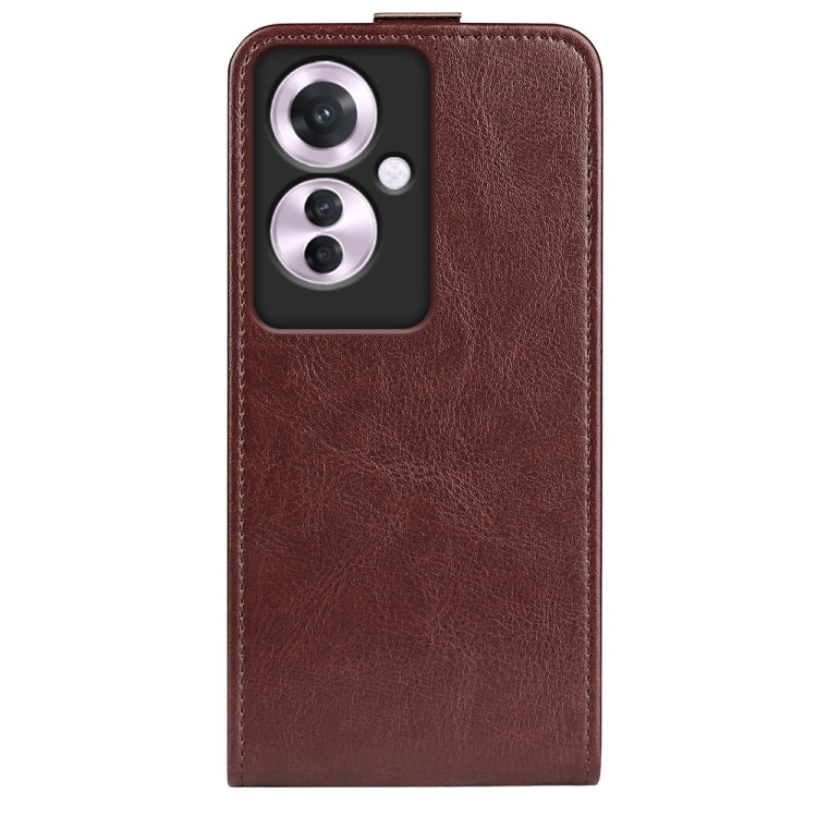 For OPPO Reno11 F 5G R64 Texture Single Vertical Flip Leather Phone Case