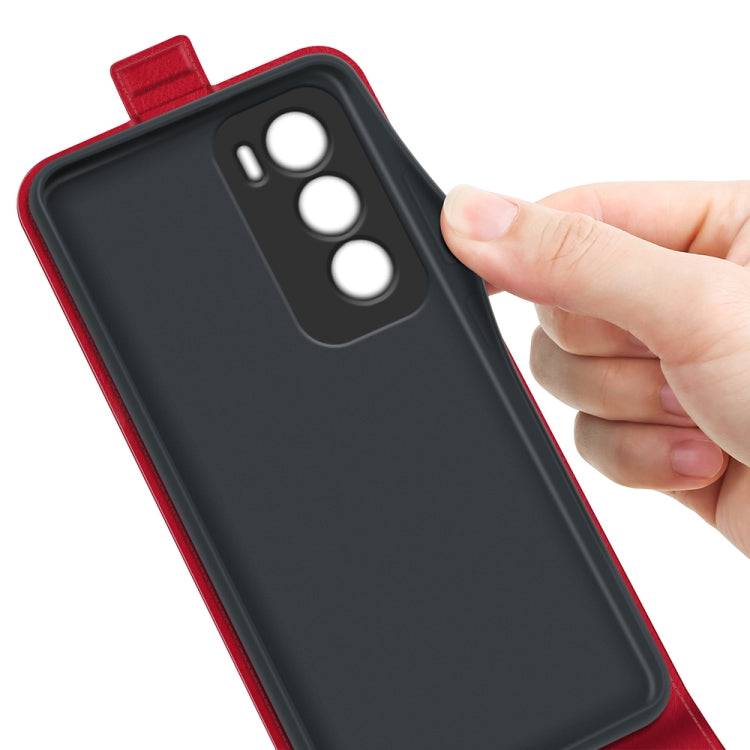 For OPPO Reno12 5G Global R64 Texture Single Vertical Flip Leather Phone Case