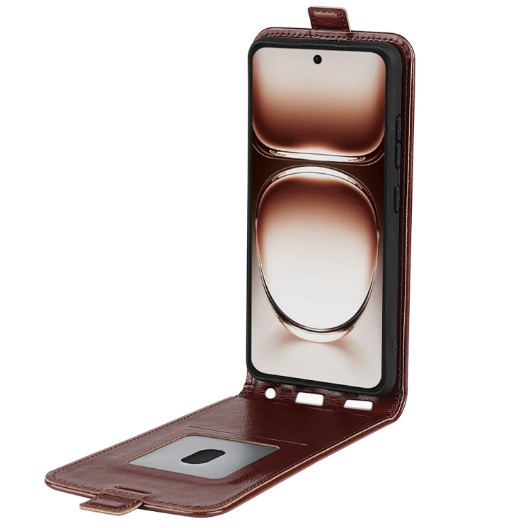 For OPPO Reno12 5G Global R64 Texture Single Vertical Flip Leather Phone Case