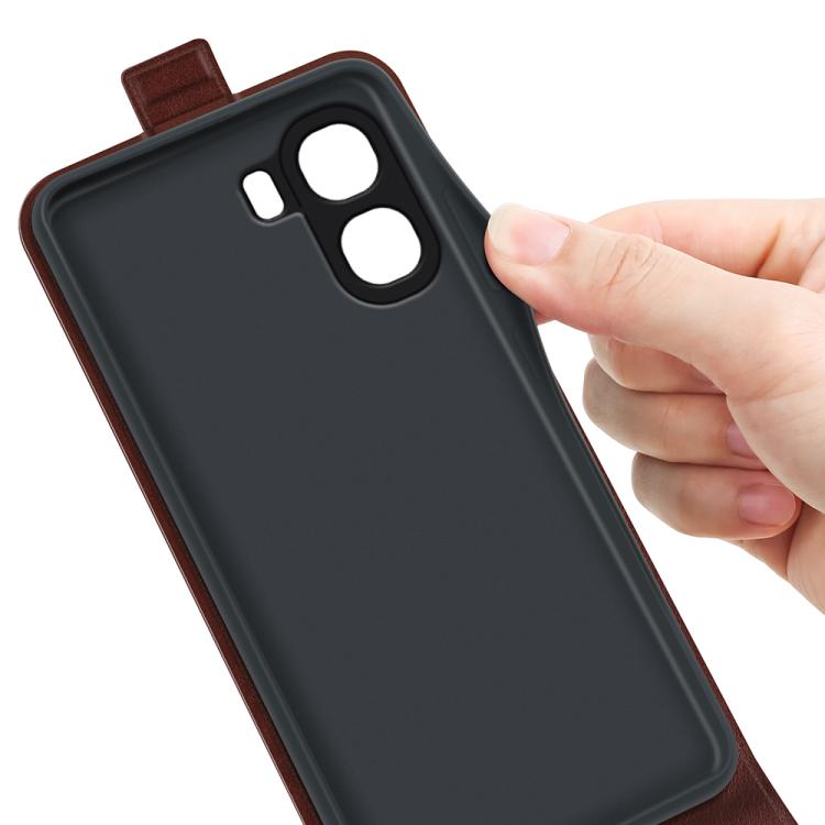 For OPPO A6x 4G / 5G R64 Texture Single Vertical Flip Leather Phone Case