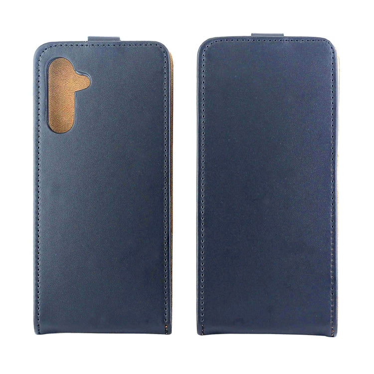 For Samsung Galaxy M55 5G Vertical Flip Leather Case with Card Slot - Black