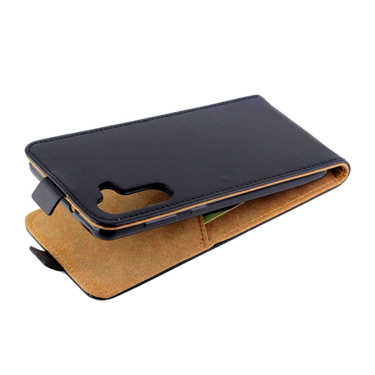 For Samsung Galaxy M55 5G Vertical Flip Leather Case with Card Slot - Black