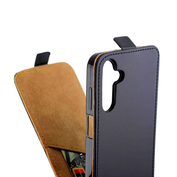 For Samsung Galaxy M15 5G / F15 Vertical Flip Leather Case with Card Slot - Black
