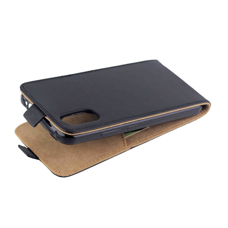 For Samsung Galaxy Xcover 7 Vertical Flip Leather Case with Card Slot - Black
