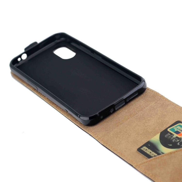 For Samsung Galaxy Xcover 7 Vertical Flip Leather Case with Card Slot - Black
