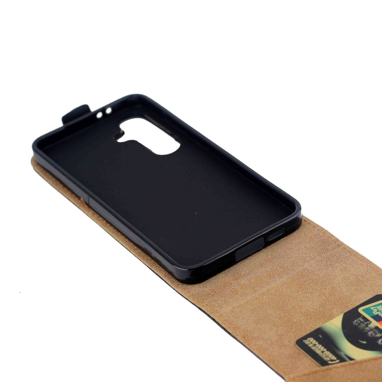 For Samsung Galaxy S24 FE 5G Vertical Flip Leather Case with Card Slot - Black