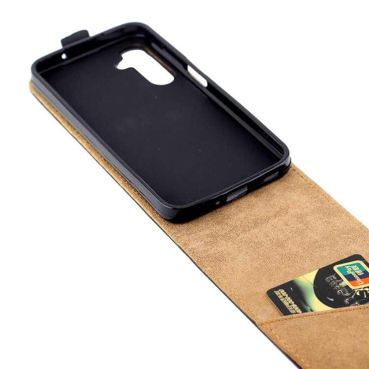 For Samsung Galaxy M35 5G Vertical Flip Leather Case with Card Slot - Black