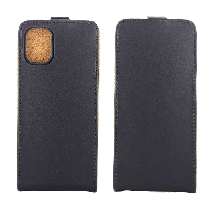 For Samsung Galaxy A06 4G Vertical Flip Leather Case with Card Slot - Black