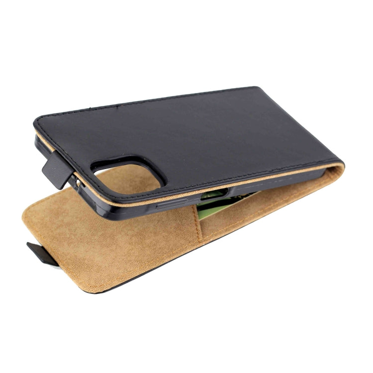 For Samsung Galaxy A06 4G Vertical Flip Leather Case with Card Slot - Black