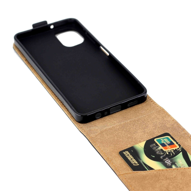 For Samsung Galaxy A06 4G Vertical Flip Leather Case with Card Slot - Black