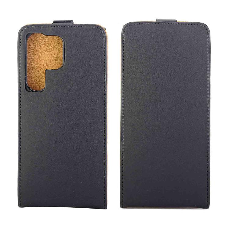 For Samsung Galaxy S25 Ultra 5G Vertical Flip Leather Case with Card Slot - Black