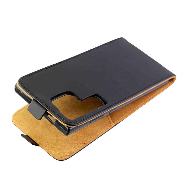 For Samsung Galaxy S25 Ultra 5G Vertical Flip Leather Case with Card Slot - Black