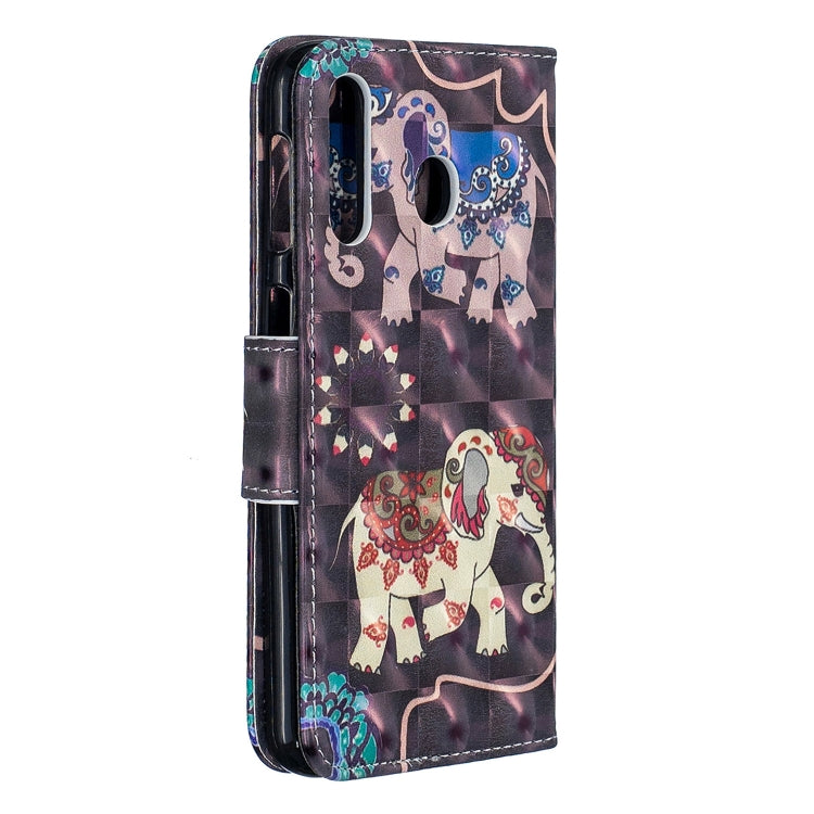 3D Colored Drawing Pattern Horizontal Flip Leather Case for Galaxy M30, with Holder & Card Slots & Wallet