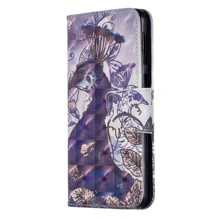 3D Colored Drawing Pattern Horizontal Flip Leather Case for Galaxy M30, with Holder & Card Slots & Wallet