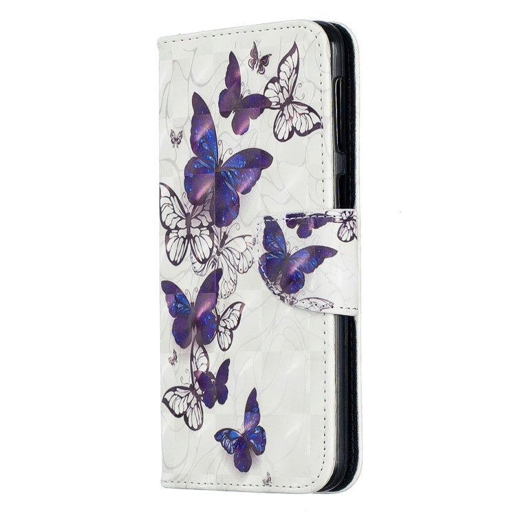 3D Colored Drawing Pattern Horizontal Flip Leather Case for Galaxy M30, with Holder & Card Slots & Wallet