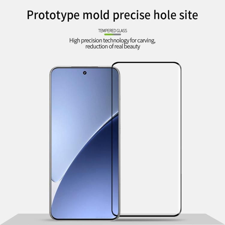 For Xiaomi 15 Pro PINWUYO 9H 3D Hot Bending Tempered Glass Film - Black