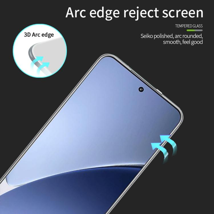 For Xiaomi 15 Pro PINWUYO 9H 3D Hot Bending Tempered Glass Film - Black