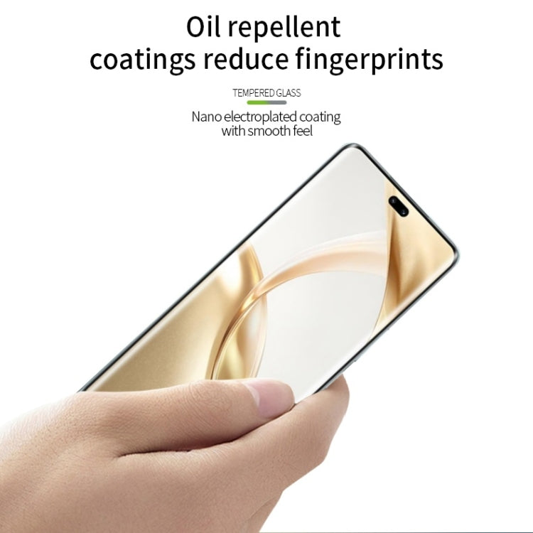 For Honor 200 Pro MOFI 9H 3D Hot Bending Tempered Glass Film - Black