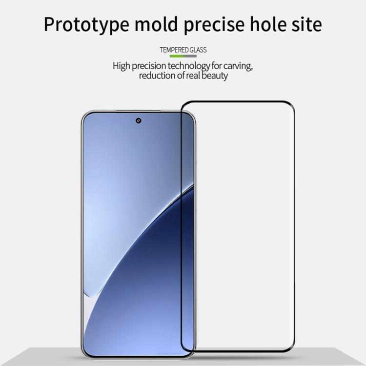 For Xiaomi 15 Pro MOFI 9H 3D Hot Bending Tempered Glass Film - Black