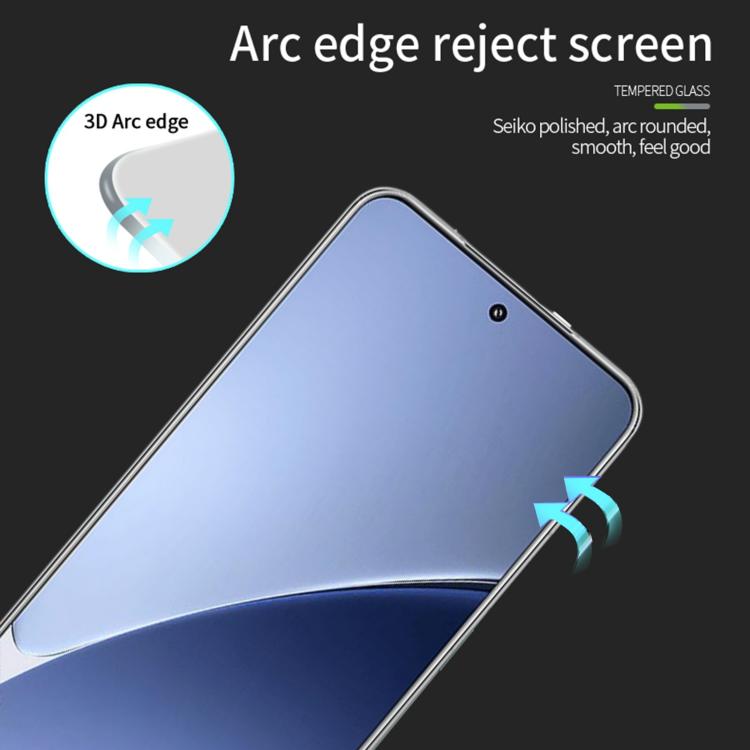 For Xiaomi 15 Pro MOFI 9H 3D Hot Bending Tempered Glass Film - Black