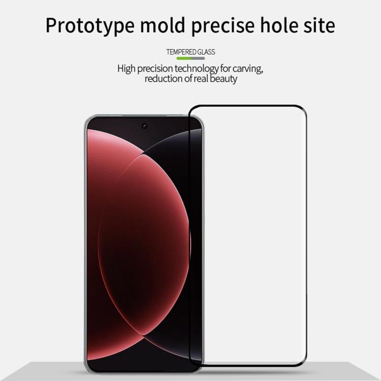 For Xiaomi 15 Ultra MOFI 9H 3D Hot Bending Tempered Glass Film - Black