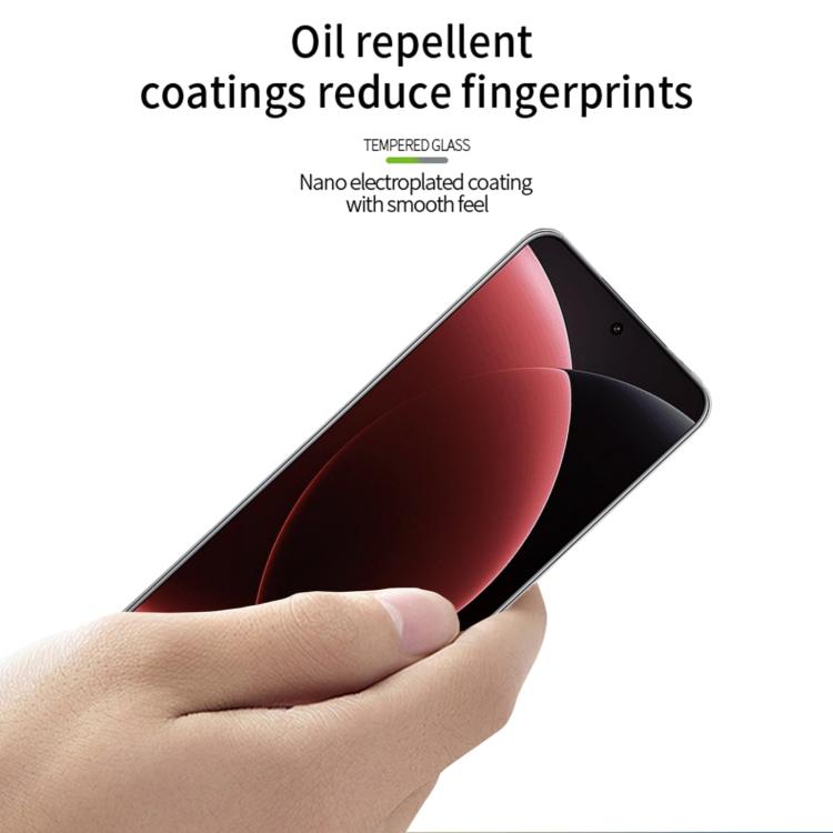 For Xiaomi 15 Ultra MOFI 9H 3D Hot Bending Tempered Glass Film - Black