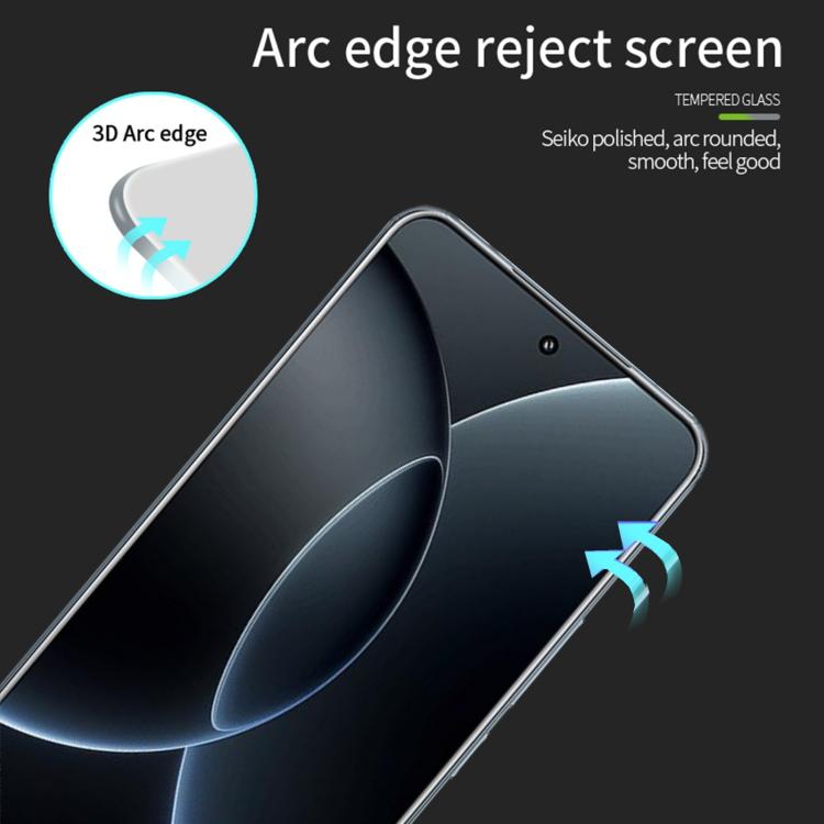 For Xiaomi 15s Pro MOFI 9H 3D Hot Bending Tempered Glass Film - Black