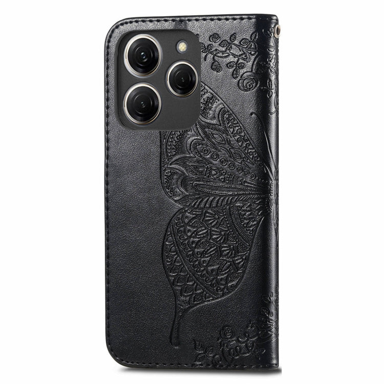 For Tecno Spark 20 Pro Butterfly Love Flower Embossed Leather Phone Case