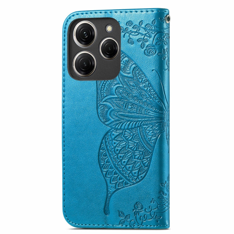 For Tecno Spark 20 Pro Butterfly Love Flower Embossed Leather Phone Case