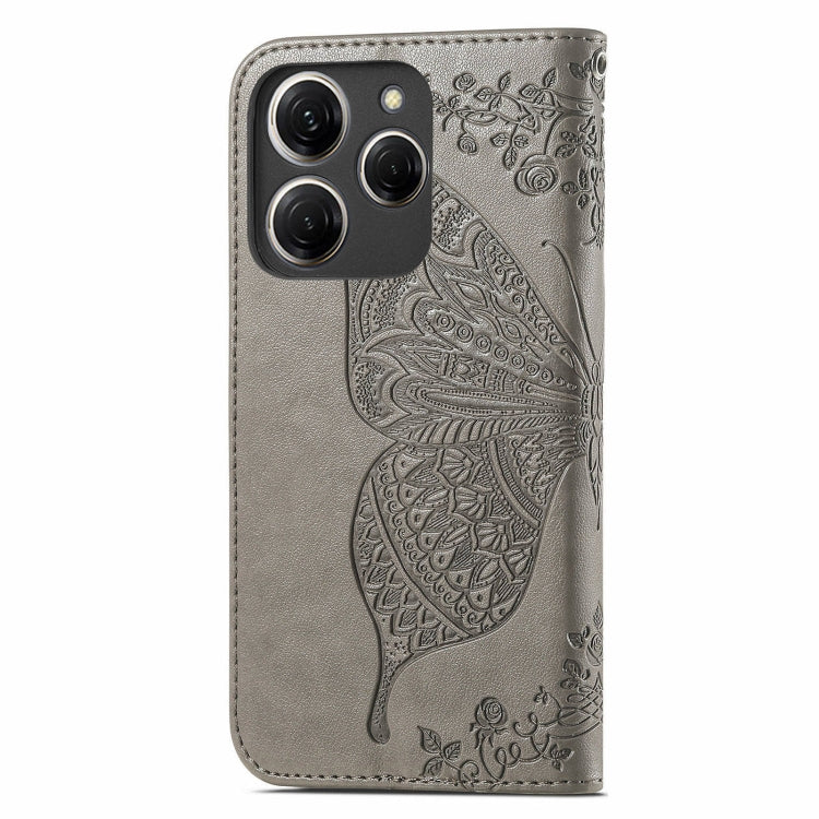 For Tecno Spark 20 Pro Butterfly Love Flower Embossed Leather Phone Case