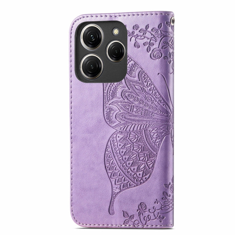 For Tecno Spark 20 Pro Butterfly Love Flower Embossed Leather Phone Case