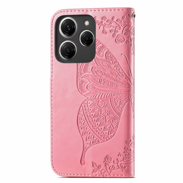For Tecno Spark 20 Pro Butterfly Love Flower Embossed Leather Phone Case