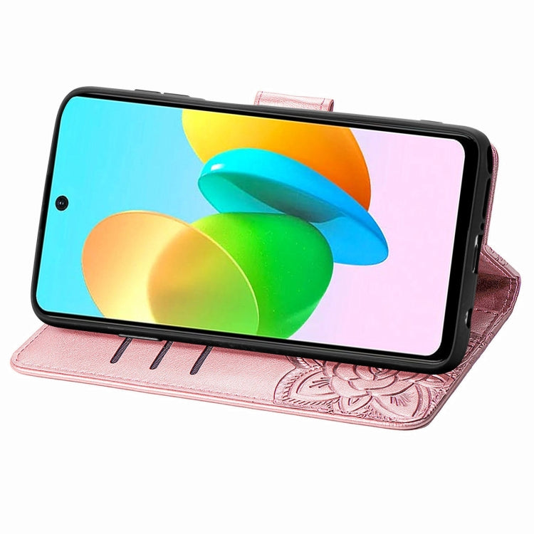 For Tecno Spark 20C Butterfly Love Flower Embossed Leather Phone Case