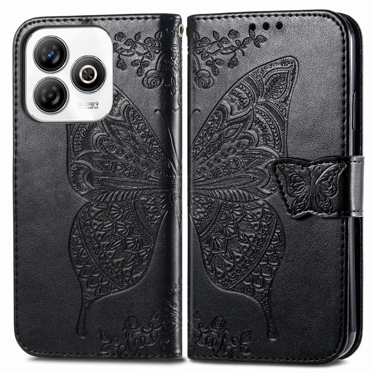 For ZTE Blade A75 4G Butterfly Love Flower Embossed Leather Phone Case