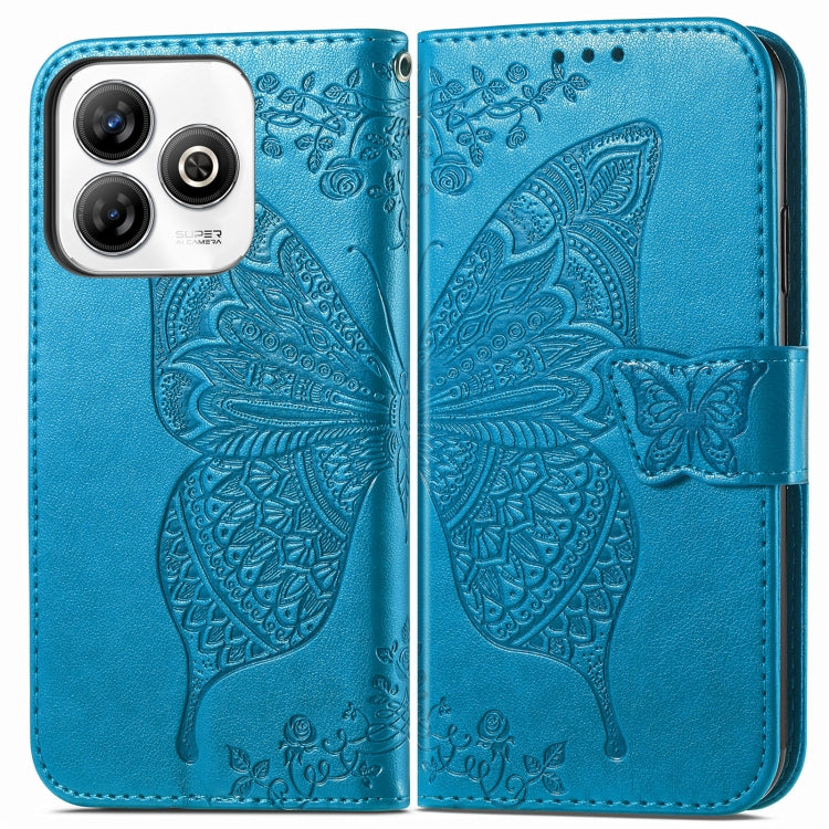 For ZTE Blade A75 4G Butterfly Love Flower Embossed Leather Phone Case